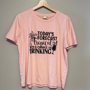 Source Unknown Pink Tropical Tee